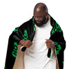 Nigeria Home Green Map on Black, Sherpa Blanket