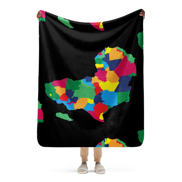 Africa Sherpa Blanket - All Countries Map