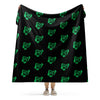 Nigeria Home Green Map on Black, Sherpa Blanket