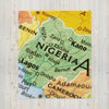 Nigeria Throw Blanket - Nigeria Map