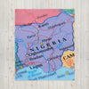 Nigeria Throw Blanket - Nigeria Map