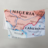 Nigeria Throw Blanket - Nigeria Map