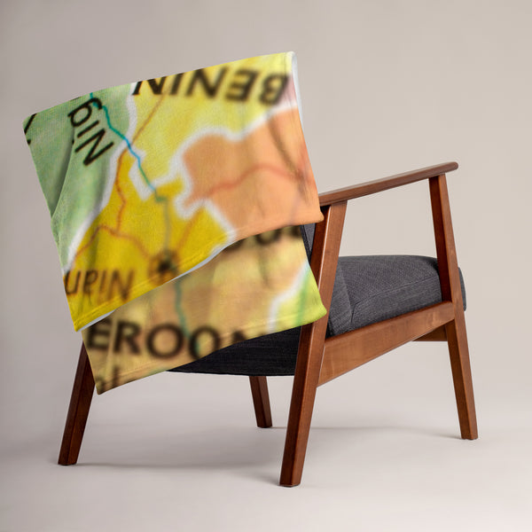Nigeria Throw Blanket - Nigeria Map