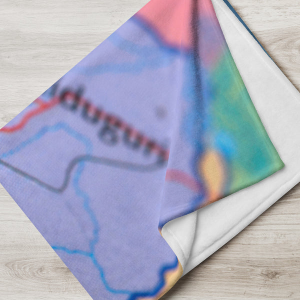 Nigeria Throw Blanket - Nigeria Map