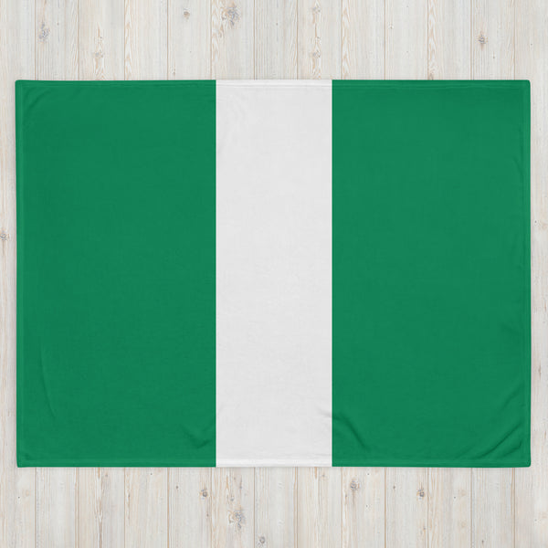 Nigeria Flag Throw Blanket / Prayer Shawl