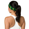 Kenya Headband - Yellow Map on Forest Green Fabric
