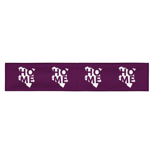 Kenya Headband - White Map on Tyrian Purple Fabric