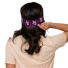 Kenya Headband - White Map on Tyrian Purple Fabric