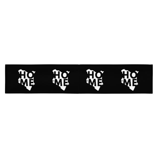 Kenya Head band - White Map on Black Fabric
