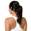 Kenya Head band - White Map on Black Fabric