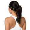 Kenya Head band - Yellow Map on Black Fabric