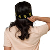 Kenya Head band - Yellow Map on Black Fabric