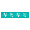 Kenyan Headband - White Map on Iris Blue Fabric