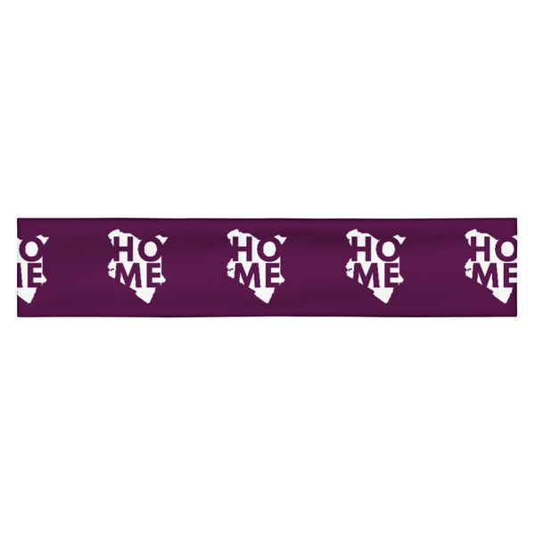 Kenya Headband - White Map on Tyrian Purple Fabric