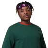 Kenya Headband - White Map on Tyrian Purple Fabric