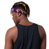 Kenya Headband - White Map on Tyrian Purple Fabric