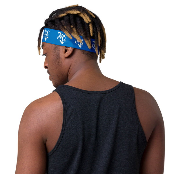 Kenya Headband - White Map on Navy Blue Fabric