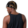 Kenya Head band - White Map on Black Fabric