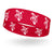 Kenya Headband - White Map on Crimson Fabric