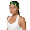Kenya Headband - Yellow Map on Forest Green Fabric