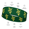 Kenya Headband - Yellow Map on Forest Green Fabric