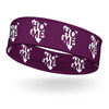 Kenya Headband - White Map on Tyrian Purple Fabric
