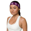 Kenya Headband - White Map on Tyrian Purple Fabric
