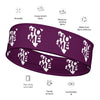 Kenya Headband - White Map on Tyrian Purple Fabric