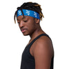 Kenya Headband - White Map on Navy Blue Fabric