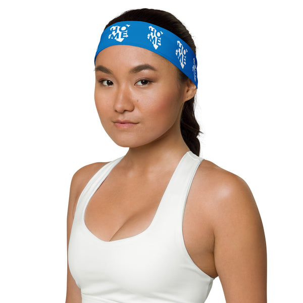 Kenya Headband - White Map on Navy Blue Fabric