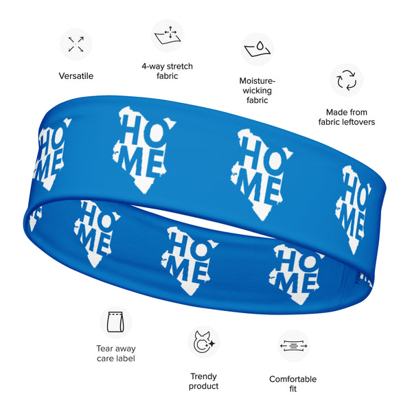 Kenya Headband - White Map on Navy Blue Fabric