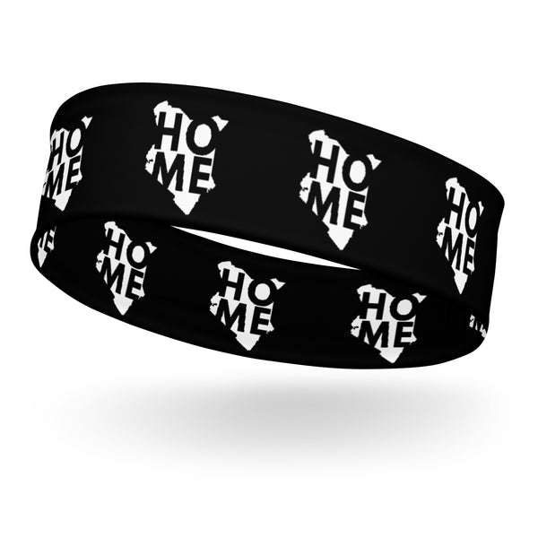 Kenya Head band - White Map on Black Fabric