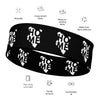 Kenya Head band - White Map on Black Fabric