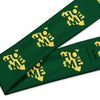 Kenya Headband - Yellow Map on Forest Green Fabric