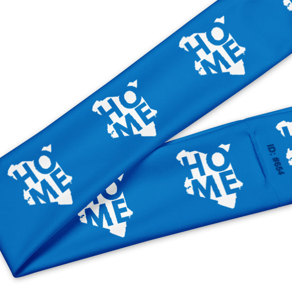Kenya Headband - White Map on Navy Blue Fabric