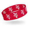 Kenya Headband - White Map on Crimson Fabric