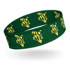 Kenya Headband - Yellow Map on Forest Green Fabric