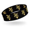 Kenya Head band - Yellow Map on Black Fabric