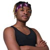 Kenya Headband - White Map on Tyrian Purple Fabric