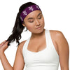 Kenya Headband - White Map on Tyrian Purple Fabric