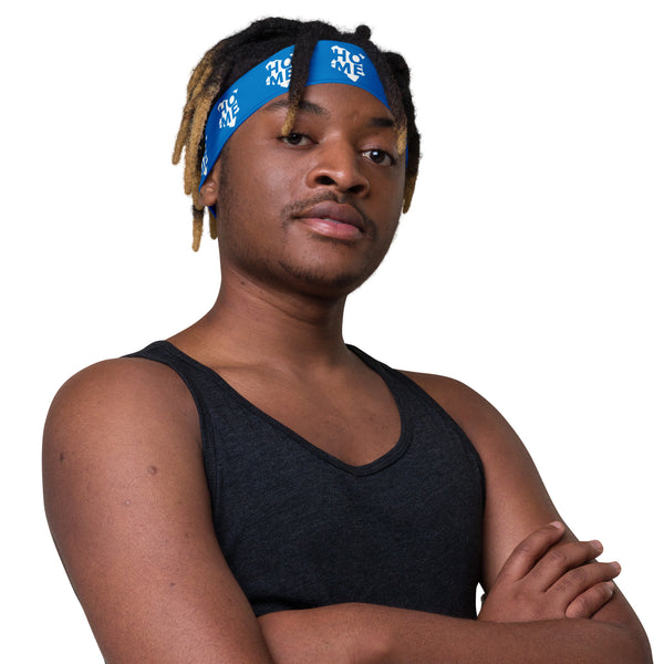 Kenya Headband - White Map on Navy Blue Fabric
