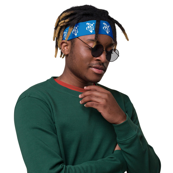 Kenya Headband - White Map on Navy Blue Fabric