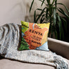 Kenyan Map Premium Throw Pillow