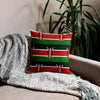 Kenya Premium Throw Pillow - Kenyan Flag Pattern