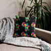 Africa Premium Throw Pillow - Africa Countries Map on Plain Black