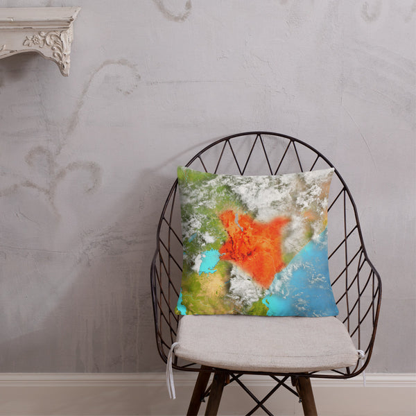 Kenya Throw Pillow - Aerial View of Kenya