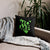 Kenya Premium Throw Pillow - Home, Kenya Grass Green Map on Black