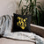 Kenya Premium Throw Pillow - Home, Kenya Yellow Map on Black
