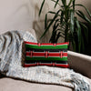 Kenya Premium Throw Pillow - Kenyan Flag Pattern