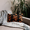 Kenya Premium Throw Pillow - Home, Kenya Orange Map on Black